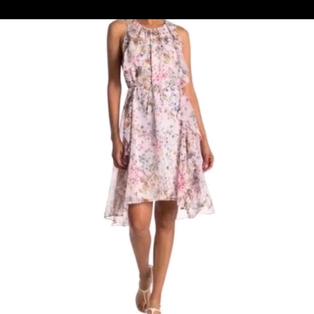 Ted Baker Pink Floral High Low Dress
